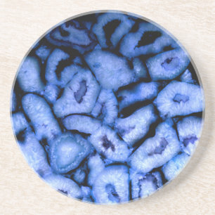 Blue Quartz Agate Geodes Underlägg Sandsten