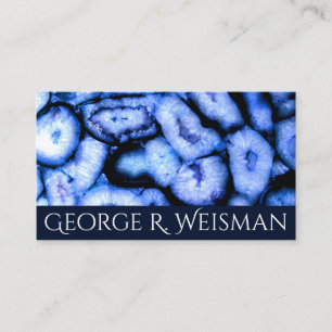 Blue Quartz Agate Geodes Visitkort