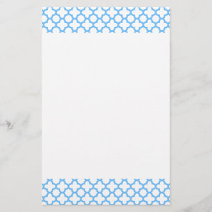 Blue Quatrefoil Mönster Brevpapper