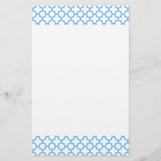 Blue Quatrefoil Mönster Brevpapper
