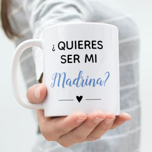 Blue Quieres Ser Mi Madrina Godmor Frieri Kaffemugg