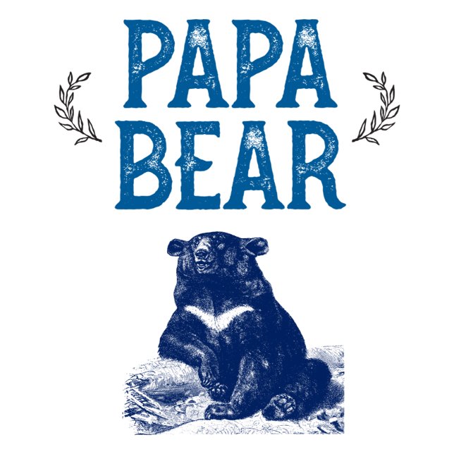 Blue Quirky Pappa Bear Mugg (Skapare uppladdad)