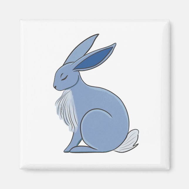 Blue Rabbit Magnet (Framsidan)
