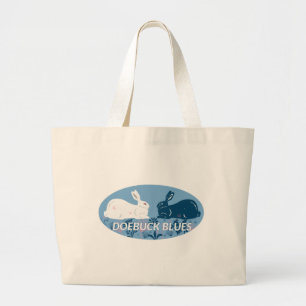 Blue Rabbit Tote Bag Jumbo Tygkasse