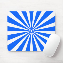 Blue Radiant Burst Mouse Pad – Modern Geometric En Musmatta