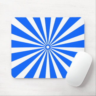 Blue Radiant Burst Mouse Pad – Modern Geometric En Musmatta