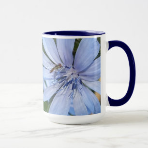 Blue Radicchio Flower N Bee Mugg