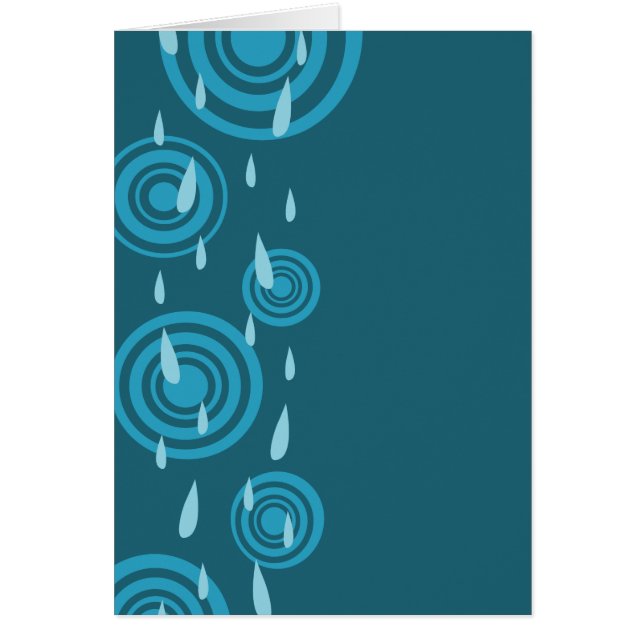 Blue Rain Hälsningskort (Framsidan)