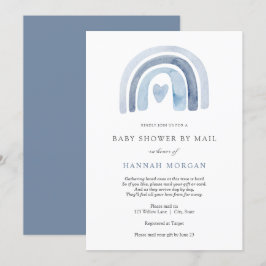 Blue Rainbow Baby Shower by Mail-inbjudan Inbjudningar