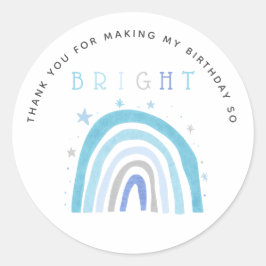Blue Rainbow Barns födelsedag så Bright Favoriter Runt Klistermärke