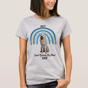 Blue Rainbow Best Underbar Pyrenees Hund Mamma T Shirt
