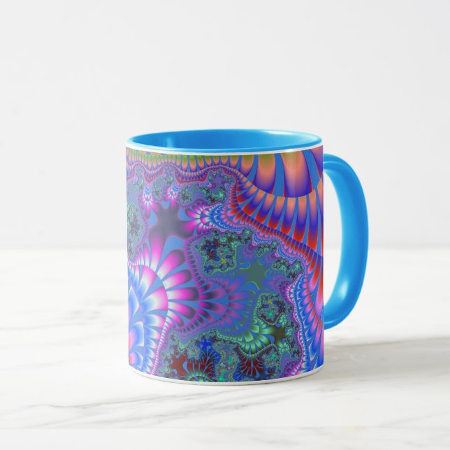 Blue Rainbow Melt Mugg (Framsida höger)