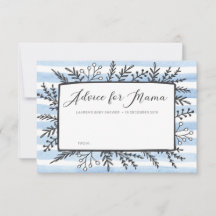 Blue rand Baby Shower Adress for Mamma Card