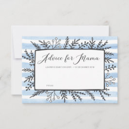 Blue rand Baby Shower Adress for Mamma Card Inbjudningar