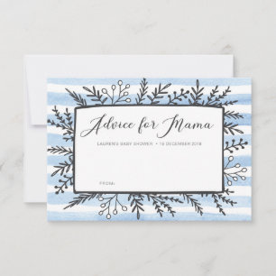 Blue rand Baby Shower Adress for Mamma Card Inbjudningar