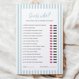 Blue Rand Baby Shower gissar vem som spelar