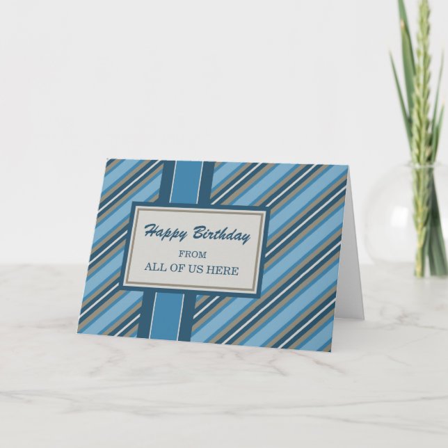 Blue Rand Business från Group Birthday Card Kort (Framsida)