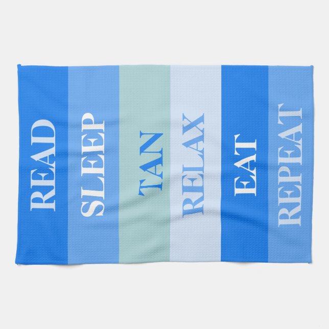 Blue Rand Funny Ord Kökshandduk (Horisontell)