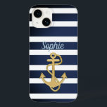 Blue Rand & Guld Anchor Nautical<br><div class="desc">Blått Rand & Guld-ankarplan för sjöfart. Anpassa till dina önskemål. Det är en mall. :</div>