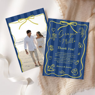 Blue Rand Italienska ThBäste ciao Baby Shower Inbjudningar
