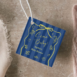 Blue Rand Italienskt ThEH Ciao Baby Gåvor Etiketter