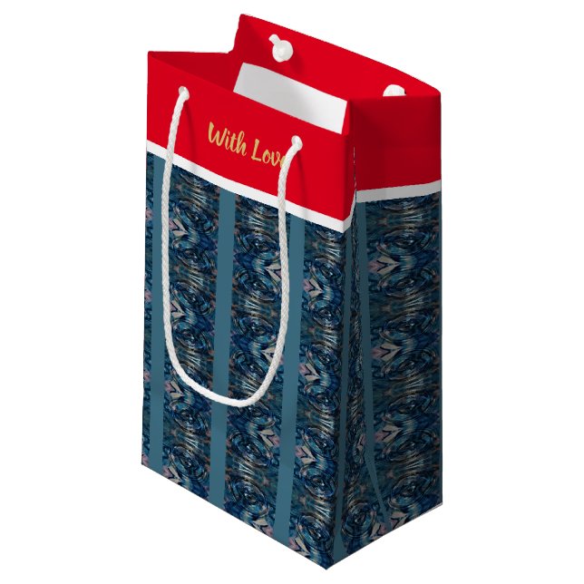 Blue Rand Kärlek Gift Bag av Poet Adiela Akoo (Framsidan Vinklad)