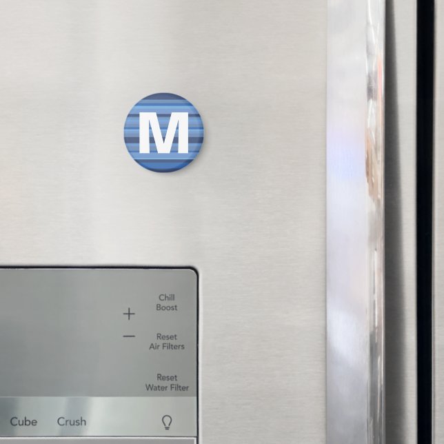 Blue Rand Monogram Brev Kids Art Magnet (In Situ (Fridge))