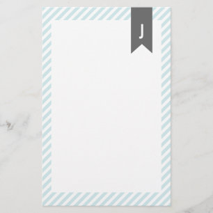 Blue Rand Monogram Brevpapper