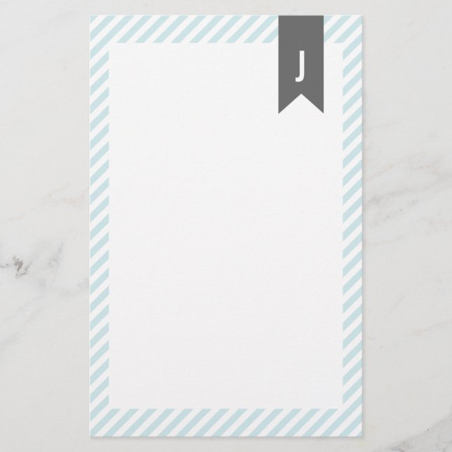 Blue Rand Monogram Brevpapper (Framsida)