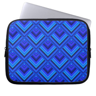 Blue rand mönster laptop fodral