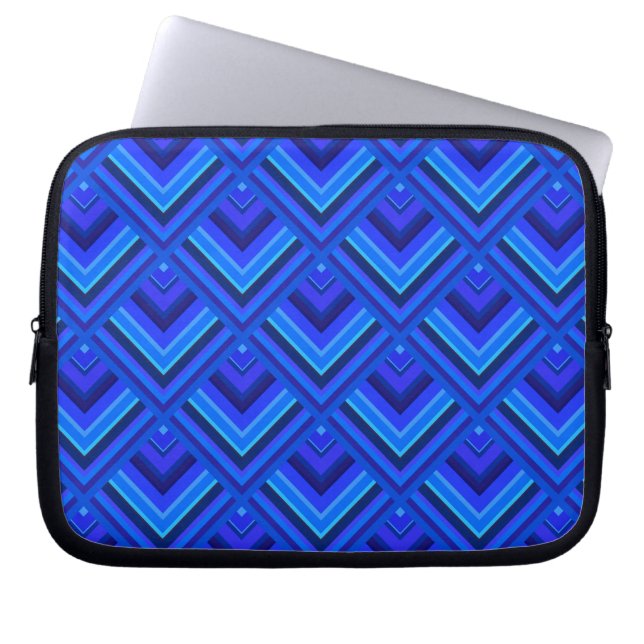 Blue rand  mönster laptop fodral (Framsidan)