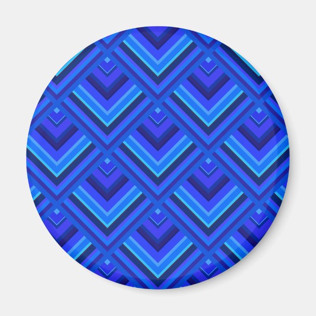 Blue rand  mönster magnet (Framsidan)