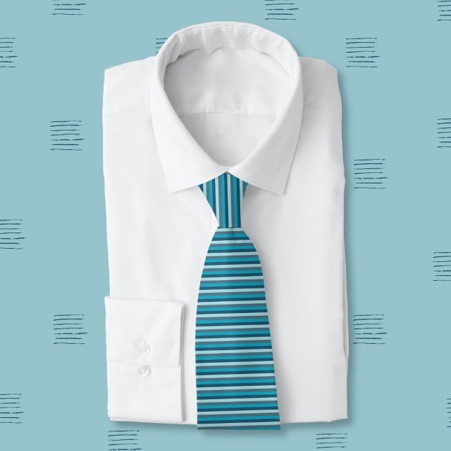 Blue Rand Mönster Neck Tie Slips (Skapare uppladdad)