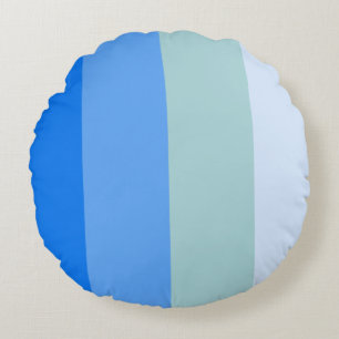 Blue Rand Mönster Rund Kudde