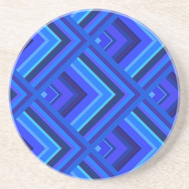 Blue rand  mönster underlägg sandsten (Framsidan)