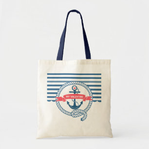 Blue Rand Nautical Boat Anchor Tygkasse