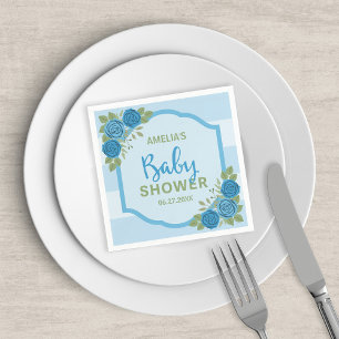 Blue Rand och Ro Boy Baby Shower Pappersservett