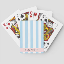 Blue Rand, Stripe Mönster, Linjer, Ditt namn Casinokort