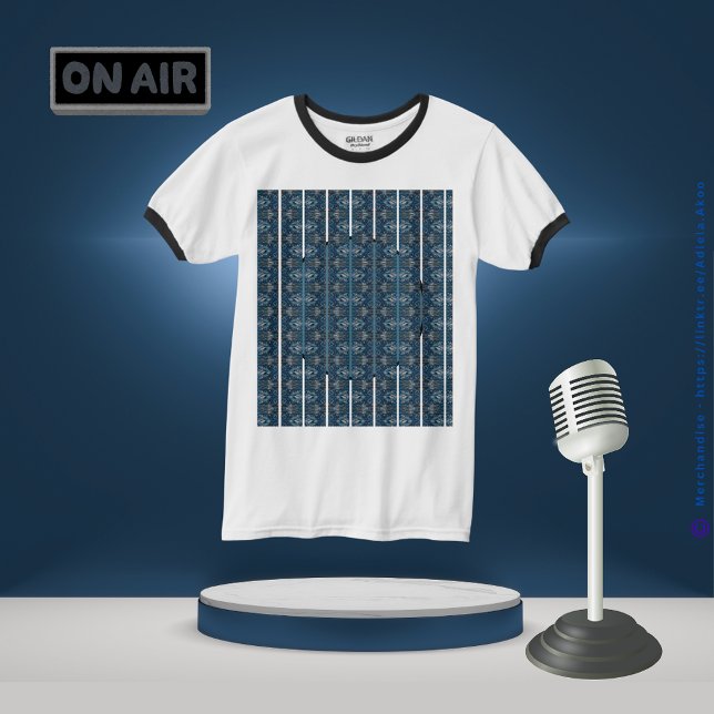 Blue Rand T-Shirt av Poet Adiela Akoo (Blue Stripe T-Shirt designed by Poet Adiela Akoo. Browse my store for fab finds & gr8t gift buys now)