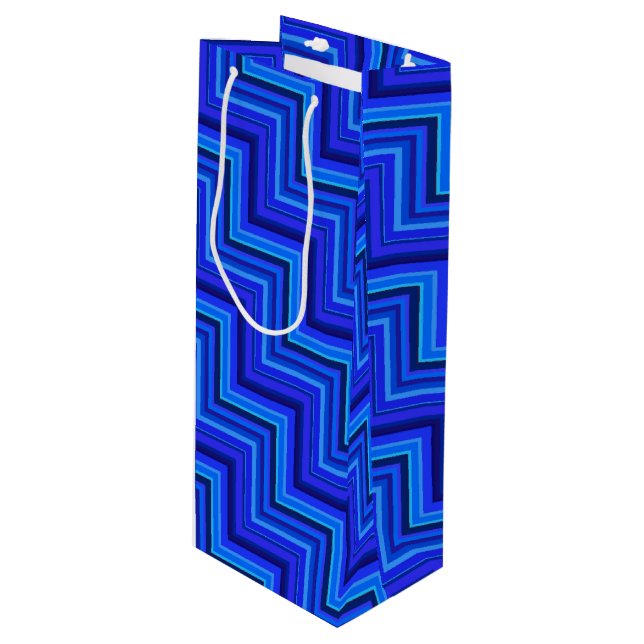 Blue rand trappor mönster (Framsidan Vinklad)