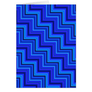Blue rand trappor mönster hälsningskort