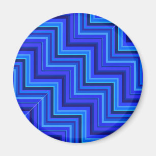 Blue rand trappor mönster magnet