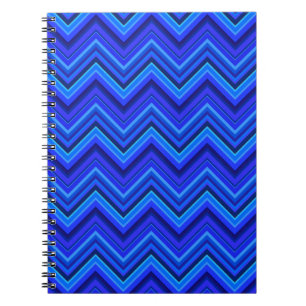 Blue rand zigzag mönster anteckningsbok