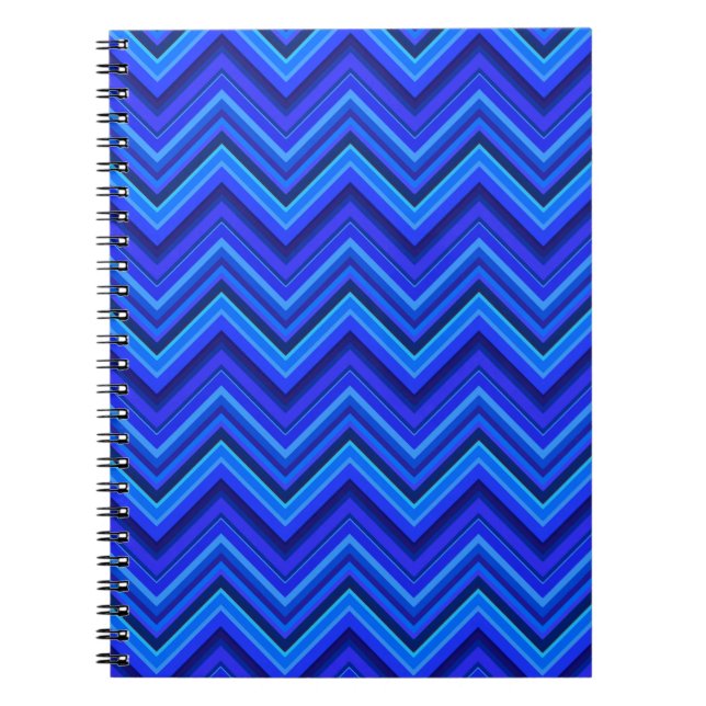 Blue rand zigzag mönster anteckningsbok (Framsidan)