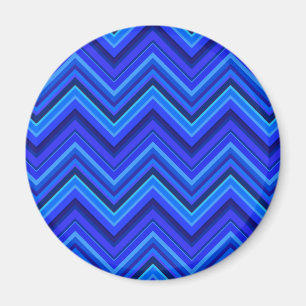 Blue rand zigzag mönster magnet