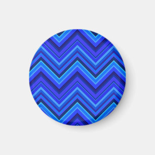 Blue rand zigzag mönster magnet
