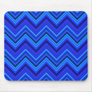 Blue rand zigzag mönster musmatta
