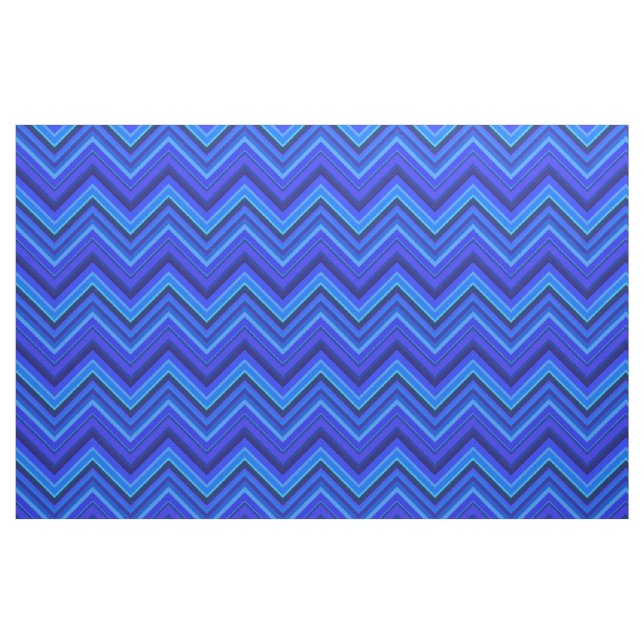 Blue rand zigzag mönster tyg (Fat Quarter)