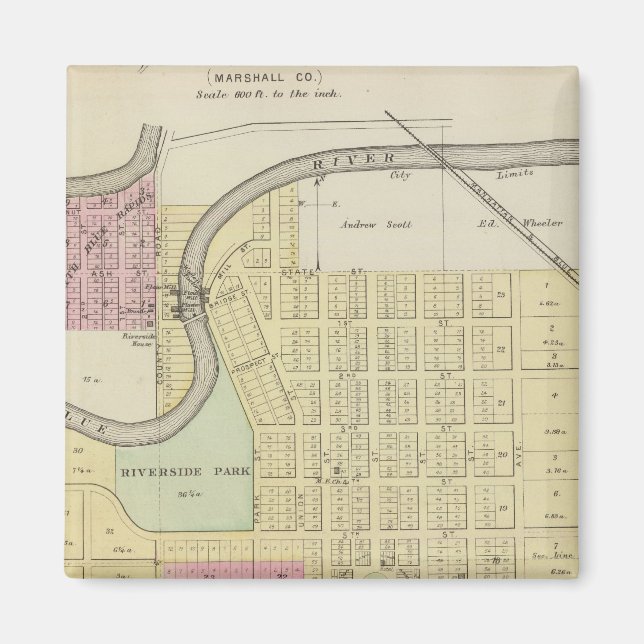 Blue Rapids, Marshall County Kansas Magnet (Framsidan)
