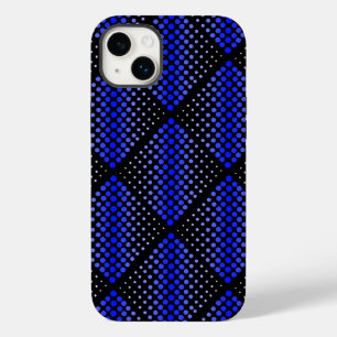 Blue Raster Mönster 01 Black BG